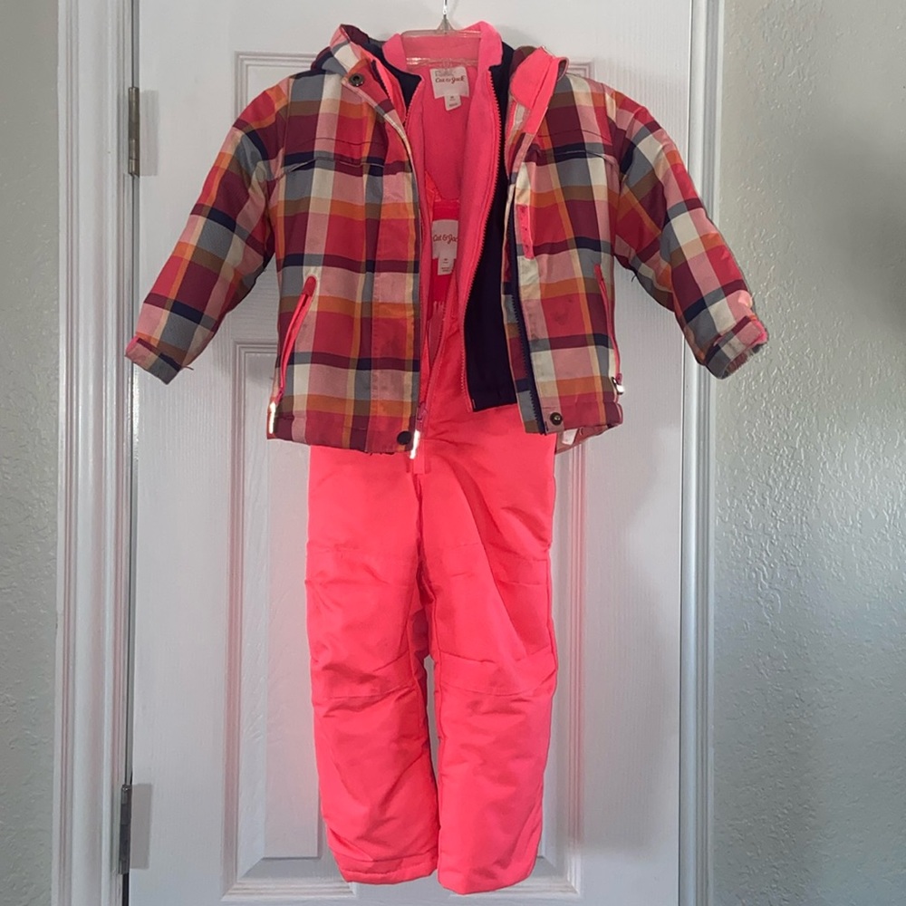 Cat & Jack Toddler Snowsuit with Two Jackets, Pink